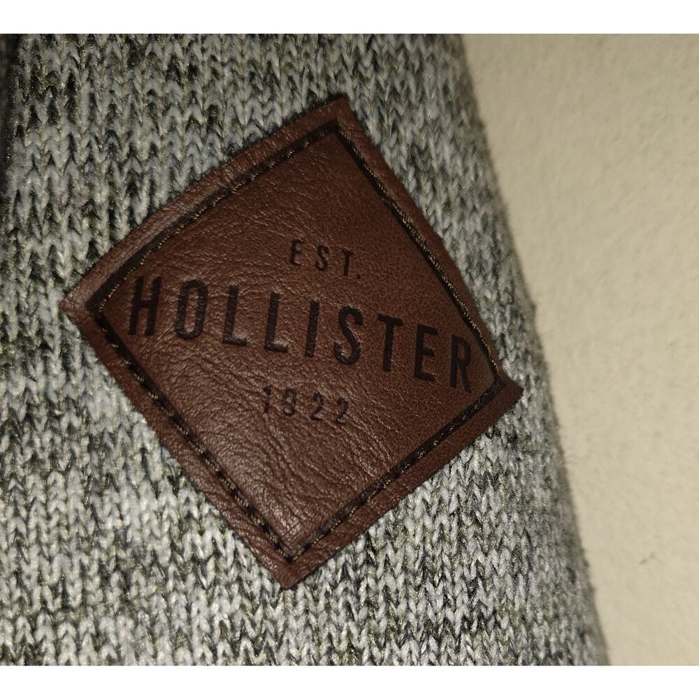Hollister Sherpa Sweater Gray Hoodie Jacket ADULT L Skater Grunge Unisex - Picture 16 of 16